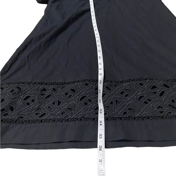 Kenzo Lace & Poplin Dress, Black size 40 - Picture 6 of 7